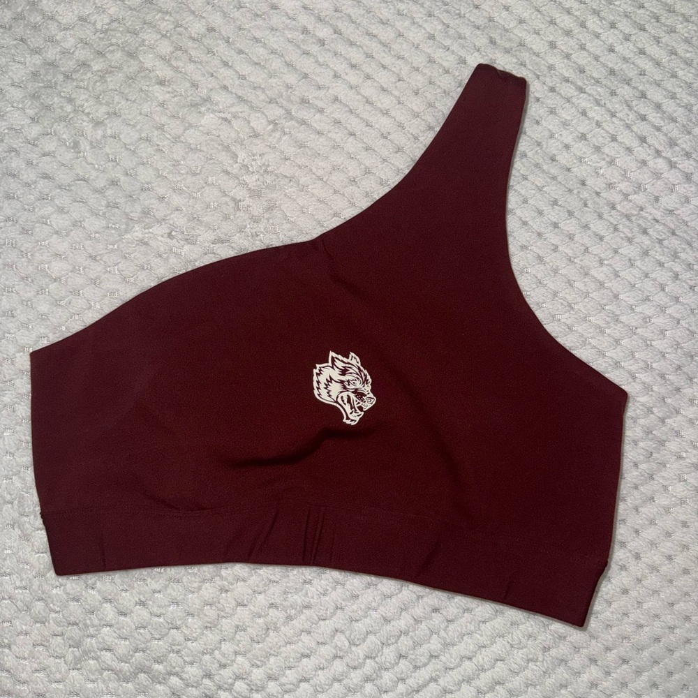 Darc Sport Maroon One-Shoulder Crop Top